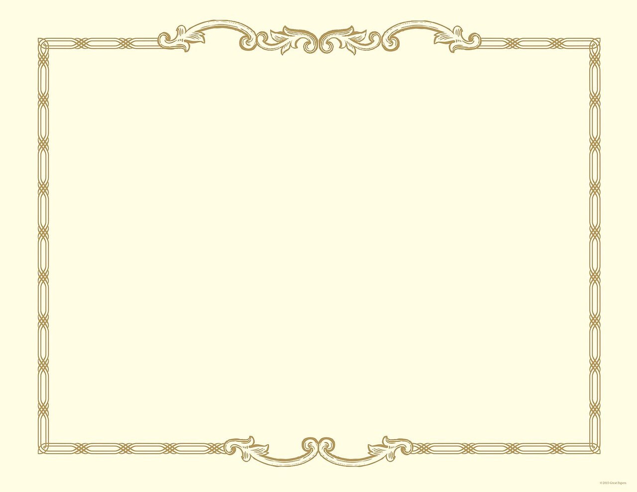 Great Papers! Certificates with Gold Foil, Linked Cast Iron on Ivory Certificate, 8.5" x 11", Printer Compatible, 12 Count